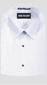 White Laydown Collar Shirt